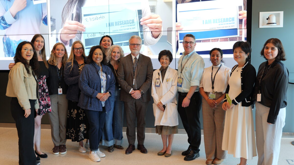 Dr Wang and colleagues at Clinical Trials Day 2026
