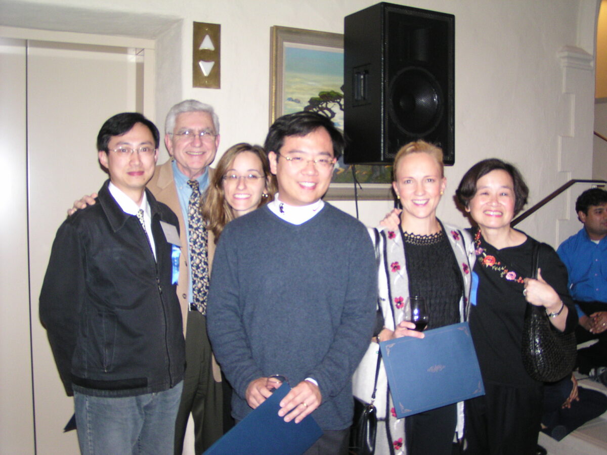 Wang in her lab with trainees in 2006